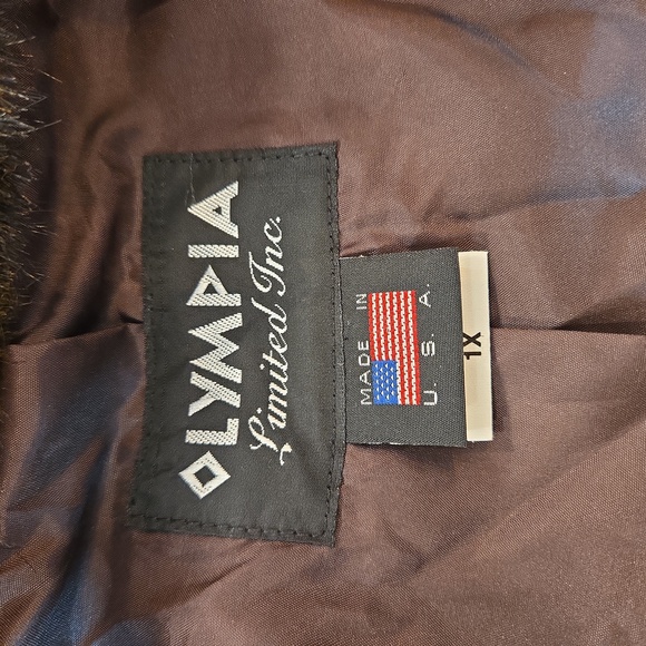 VTG Olympia Faux Fur Plush Full Length Maxi Glam Mob Wife Coat USA Womens 1X - Picture 11 of 12